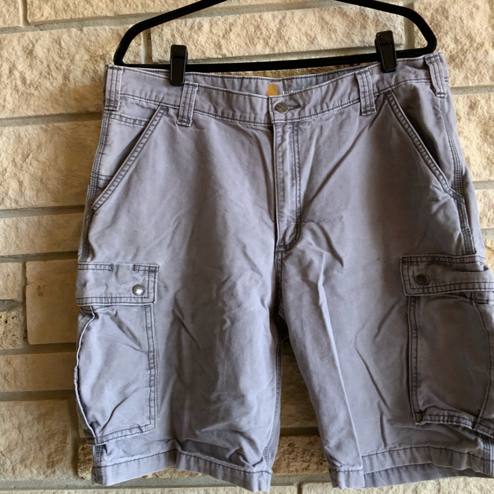 Carhartt Men's Light Gray Relaxed Fit Cargo Shorts Size 38